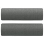 vidaXL Ensemble de canapés 3 Pièces coussins gris foncé tissu
