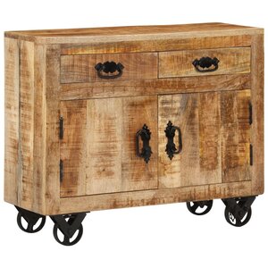 vidaXL Buffet 80x30x65 cm bois de manguier brut massif