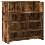 vidaXL Bureau de réception chêne fumé 200x50x103 5cm bois d'ingénierie