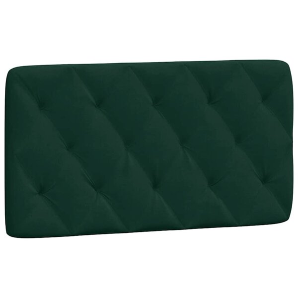 vidaXL Coussin de tête de lit vert foncé 100 cm velours