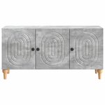 vidaXL Meuble TV 99 x 34 5 x 50 cm Gris béton Bois d'ingénierie