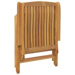 vidaXL Chaises de jardin inclinables 2Pièces et coussins bois massif teck