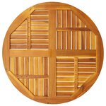 vidaXL Dessus de table Ø90x2 2 cm rond bois massif d'acacia