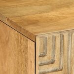 vidaXL Meuble TV marron 105x33x46 cm Bois massif de manguier