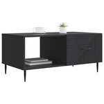 vidaXL Table basse Noir 90 x 50 x 40 cm Bois d'ingénierie