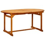 vidaXL Table à dîner de jardin (160-240)x100x75cm Bois d'acacia massif