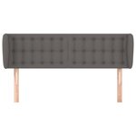 vidaXL Tête de lit avec oreilles Gris 147x23x78/88 cm Similicuir