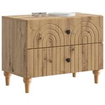 vidaXL Cabinet de chevet avec tiroir Chêne artisanal 62 x 34 5 x 48 cm