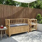 vidaXL Banc de Rangement de Jardin 110 x 47 x 80 cm Bambou Naturel