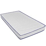 vidaXL Lit avec matelas à mémoire de forme Blanc Similicuir 90x200 cm