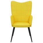 vidaXL Chaise de relaxation Jaune moutarde Tissu