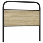 vidaXL Tête de lit chêne sonoma 90 cm acier et bois d'ingénierie