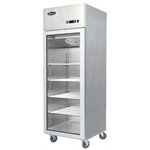 Frigo professionnel vitré 410 litres - atosa - r600a - acier inoxydable1 600x730x1945mm