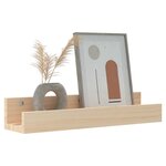 vidaXL Étagères murales 2 Pièces 50x12x9 cm Bois de pin massif