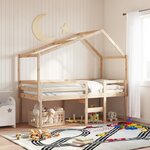 vidaXL Lit haut avec toit 80x200 cm bois de pin massif