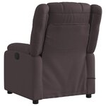 vidaXL Fauteuil de massage inclinable électrique Marron foncé Tissu