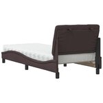 vidaXL Lit avec matelas marron foncé 90x190 cm tissu