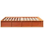 vidaXL Cadre de lit Marron cire 135 x 190 cm Pin massif et pin massif
