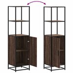 vidaXL Buffet haut chêne marron 35 5x35x139 cm bois d'ingénierie métal