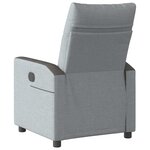 vidaXL Fauteuil inclinable Gris clair Tissu