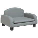 vidaXL Canapé pour enfants gris clair 50x40x30 cm tissu