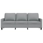 vidaXL Canapé à 3 places Gris clair 180 cm Tissu