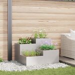 Jardinière vidaXL 100x100x60 cm en acier inoxydable