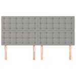vidaXL Tête de lit Gris clair 160 x 5 x 118/128 cm Tissu