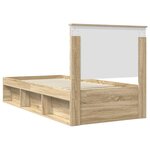 vidaXL Cadre de lit avec tête de lit Sonoma 100 x 200 cm Pin massif