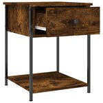 vidaXL Tables de chevet 2 Pièces chêne fumé 44x45x58 cm bois d’ingénierie