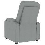 vidaXL Fauteuil de massage Gris clair Tissu