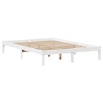 vidaXL Lit bibliothèque sans matelas blanc 120x190 cm bois pin massif