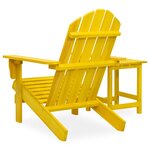 vidaXL Chaise de jardin Adirondack avec table Bois de sapin Jaune
