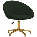 vidaXL Chaise de salle à manger Vert foncé Velours