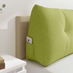 vidaXL Coussin de Dos Vert clair 120 x 24 x 50 cm tissu
