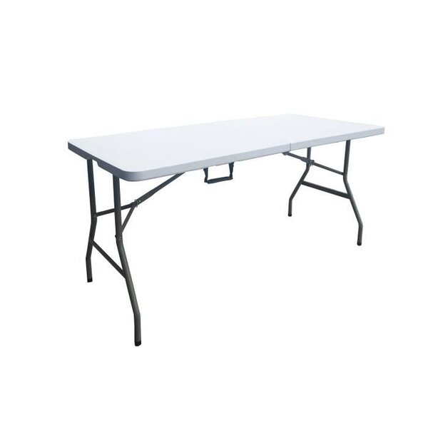 Table pliante - 150 cm - 6 personnes - Revetement en poudre en tubes d'acier