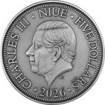 Monnaie COMPASS ROSE 2 Oz Argent 5$ Niue 2026 (PRÉCOMMANDE)