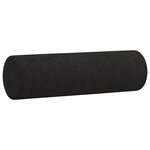 vidaXL Canapé 2 places avec oreillers décoratifs noir 140 cm tissu