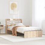 vidaXL Cadre de lit avec tête de lit sans matelas 75x190 cm