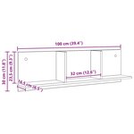 vidaXL Armoire murale 100x16 5x30 cm chêne artisanal bois d'ingénierie