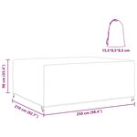 vidaXL Housse pour mobilier d'extérieur Noir 250 x 210 x 90 cm 210D