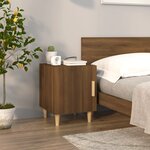 vidaXL Tables de chevet 2 Pièces Chêne marron Bois d'ingénierie