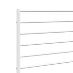 vidaXL Tête de lit métal blanc 160 cm