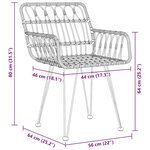vidaXL Ensemble de salle à manger pour jardin 7 Pièces Noir Poly rotin