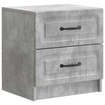 vidaXL Cabinet de chevet avec tiroir Gris béton 43 x 34 5 x 44 5 cm