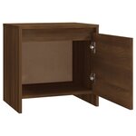 vidaXL Table de chevet Chêne marron 45x34x44 5 cm Aggloméré