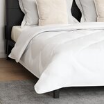vidaXL Couette avec oreiller 3 Pièces Blanc 240 x 220 cm Microfibre