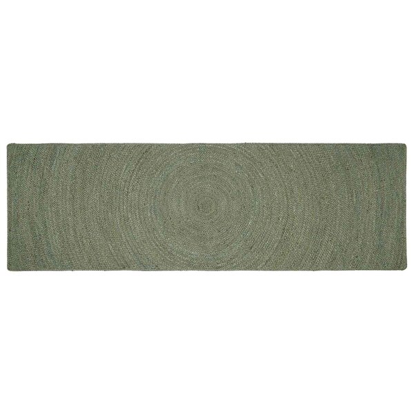vidaXL Tapis de surface Vert olive 80 x 200 cm Jute