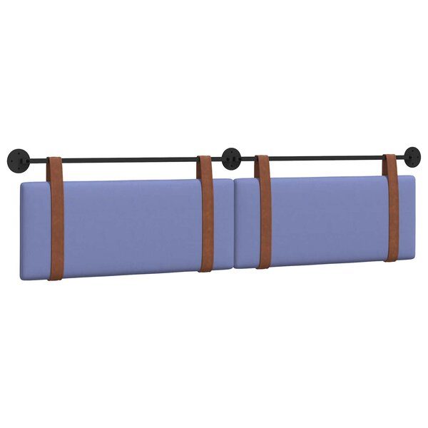 vidaXL Tête de lit suspendue Bleu denim PU antique
