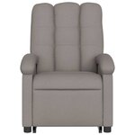 vidaXL Fauteuil inclinable de massage Taupe Tissu